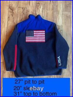 Polo Ralph Lauren Navy Team USA 2022 Olympics Hybrid Fleece Jacket xxl NWT