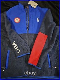Polo Ralph Lauren Team USA 2022 Olympic Hybrid Fleece Sherpa Jacket & Pants 2XL