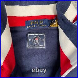 Polo Ralph Lauren Team USA Track Jacket Full-Zip Size XL Women French Navy