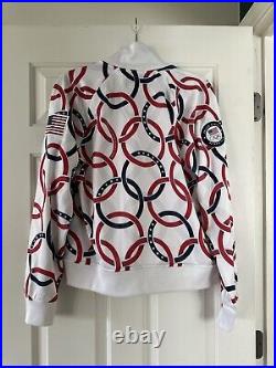 Polo Ralph Lauren Team USA White Rings Olympic Track Jacket Women's Sz Large NWT