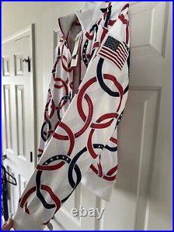 Polo Ralph Lauren Team USA White Rings Olympic Track Jacket Women's Sz Large NWT