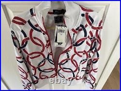 Polo Ralph Lauren Team USA White Rings Olympic Track Jacket Women's Sz Large NWT