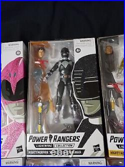 Power Rangers Lightning Collection Mighty Morphin Metallic Rangers Full Team