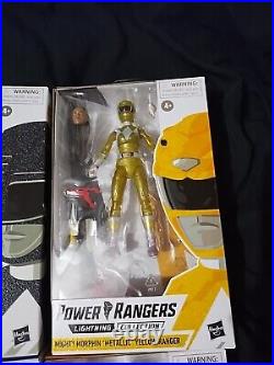 Power Rangers Lightning Collection Mighty Morphin Metallic Rangers Full Team