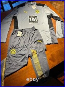 Puma Borussia Dortmund BVB Mens Official Team Full Tracksuit Jacket Pants 2XL
