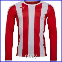 Puma Football Team Kits Men's Red & White Stripes LS (Large) x 15 Full Sets