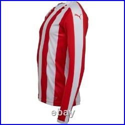 Puma Football Team Kits Men's Red & White Stripes LS (Large) x 15 Full Sets