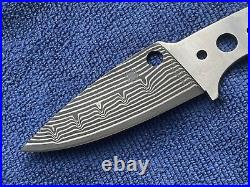 RARE Spyderco Mule Team Damascus/VG-10 Fixed Blade Knife MT07P NEW