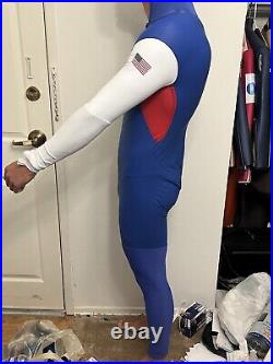 RARE Under Armour Team USA speedskating rubber full body suit speedsuit skinsuit