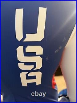 RARE Under Armour Team USA speedskating rubber full body suit speedsuit skinsuit