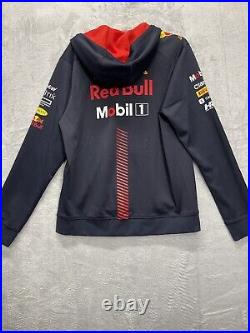 Red Bull Racing F1 Men's 2023 Team Full Zip Hooded Sweatshirt- Navy. TM2650