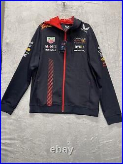 Red Bull Racing F1 Men's 2023 Team Full Zip Hooded Sweatshirt- Navy. TM2650 XXL