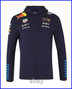 Red Bull Racing F1 Men's 2024 Team Full Zip Hooded Sweatshirt- Navy