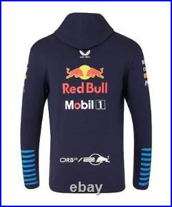 Red Bull Racing F1 Men's 2024 Team Full Zip Hooded Sweatshirt- Navy