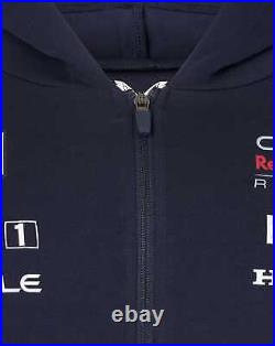 Red Bull Racing F1 Men's 2024 Team Full Zip Hooded Sweatshirt- Navy