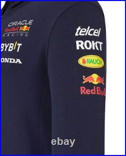 Red Bull Racing F1 Men's 2024 Team Full Zip Hooded Sweatshirt- Navy