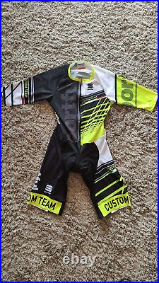 Sportful Professional Custom Team Mens Short Sleeve Skinsuit, Size L NEW