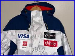 Spyder Mens US Alpine USA Ski Team GTX Gore-Tex Primaloft Jacket L Snow Camo NEW