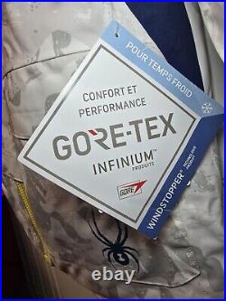 Spyder US Ski Team Gore-Tex Primaloft Jacket Men's Medium Camo GTX White new