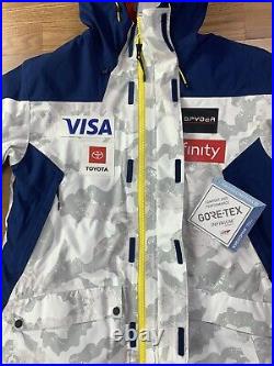 Spyder US Ski Team GoreTex Primaloft Jacket Mens Large Camoflauge GTX White