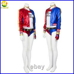 Suicide Squad Harley Quinn Cosplay Costume Jacket Halloween Fancy Suit for Adult
