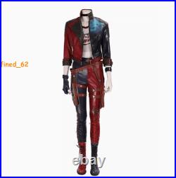 Suicide Squad Harley Quinn Cosplay Costume Outfit Women Halloween Jacket Shoes