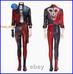 Suicide Squad Harley Quinn Cosplay Costume Outfit Women Halloween Jacket Shoes