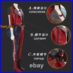 Suicide Squad Harley Quinn Cosplay Costume Outfit Women Halloween Jacket Shoes