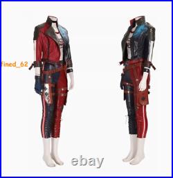 Suicide Squad Harley Quinn Cosplay Costume Outfit Women Halloween Jacket Shoes