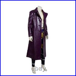 Suicide Squad Joker Cosplay Costume Purple Jacket Pants Full Suit for Halloween