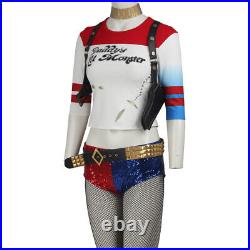 Suicide Squad Joker Harley Quinn Cosplay Costume Sexy Outfit With Accessories