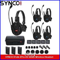 Synco Xtalk XPro 5 Full Duplex Wireless Intercom Headset System 5-Person Team