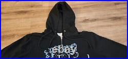 Team Edward Twilight Saga New Moon Hoodie Size Large Rare Face Graphic Black Zip