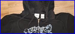 Team Edward Twilight Saga New Moon Hoodie Size Large Rare Face Graphic Black Zip