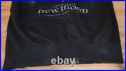 Team Edward Twilight Saga New Moon Hoodie Size Large Rare Face Graphic Black Zip