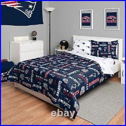 Team Spirit New England Patriots Full Bed Set Comforter, Sheets & Pillowcases