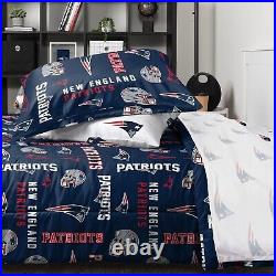 Team Spirit New England Patriots Full Bed Set Comforter, Sheets & Pillowcases