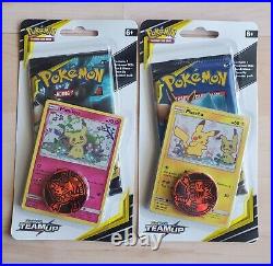 Team Up Check Lane Blister Booster Pack Pikachu Mimikyu SM162/163 SEALED NEW