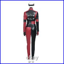 The Suicide Squad Harley Quinn Cosplay Costume Leather Deluxe Outfit lot
