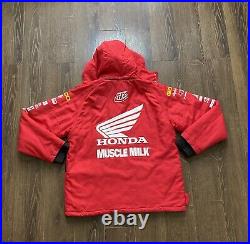 Troy Lee Designs Honda Racing Muscle Milk Team Jacket Men's xl Red HRC NEW