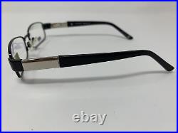 US Army Eyeglasses Frames Squad Black/Silver 53-17-135 Full Rim Metal I632