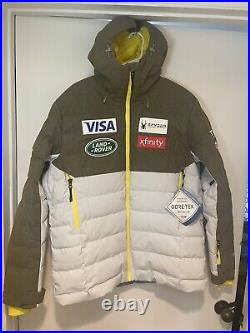 US Ski Team Spyder Rocket Down Men's XL Jacket green and grey new with tags