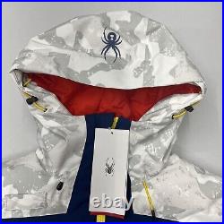 US Ski Team Spyder Rocket GoreTex Infinium Down Jacket Snow Camo Medical Rare L