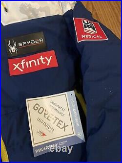 US Ski Team Spyder Rocket GoreTex Infinium Down Jacket Snow Camo Medical Rare XL
