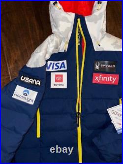 US Ski Team Spyder Rocket GoreTex Infinium Down Jacket Snow Camo Men's Size M