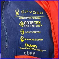 US Ski Team Spyder Rocket GoreTex Infinium Down Snow Camo Jacket Mens Medium