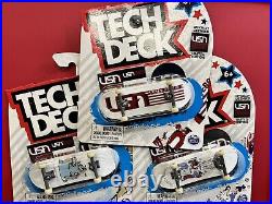 Ultra Rare Tech Deck Team USA Olympics Fingerboards Full Set Of 3 ON CARDS