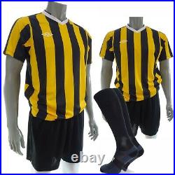 Umbro Football Team Kits Men's Yellow & Black Stripes(L) x 15 Full Sets