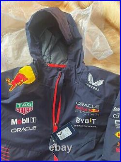 Unisex Castore Navy Red Bull Racing 2023 Team Water-Resistant Full-Zip Jacket XL