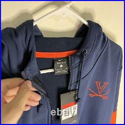 University of Virginia UVA Team Issued Nike Full Zip Hoodie Size XL NWT